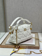 DIOR CARO D-COSY BAG LATTE SUPPLE CANNAGE CALFSKIN – DOB088