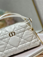 DIOR CARO D-COSY BAG LATTE SUPPLE CANNAGE CALFSKIN – DOB088
