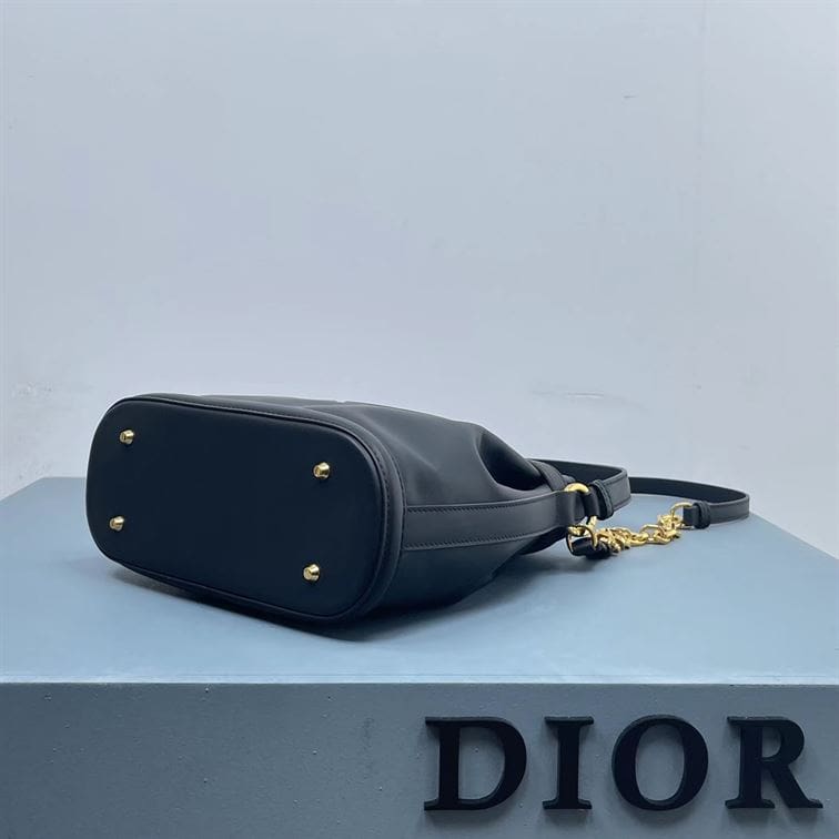 DIOR MEDIUM C EST DIOR BAG BLACK CD EMBOSSED CALFSKIN – DOB042