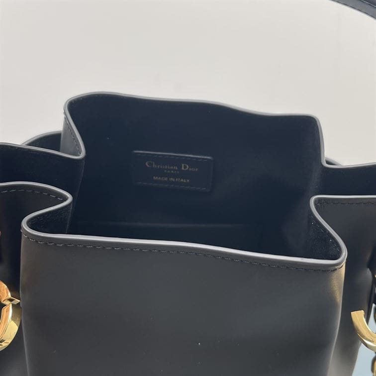 DIOR MEDIUM C EST DIOR BAG BLACK CD EMBOSSED CALFSKIN – DOB042