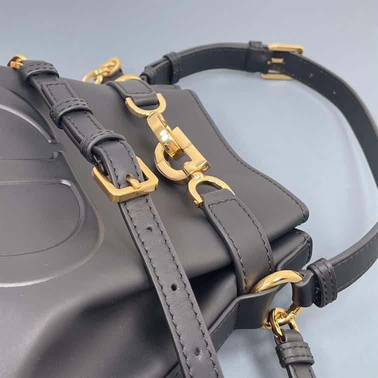 DIOR MEDIUM C EST DIOR BAG BLACK CD EMBOSSED CALFSKIN – DOB042