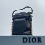DIOR MEDIUM C EST DIOR BAG BLACK CD EMBOSSED CALFSKIN – DOB042