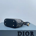 DIOR MEDIUM C EST DIOR BAG BLUE DIOR OBLIQUE JACQUARD – DOB045