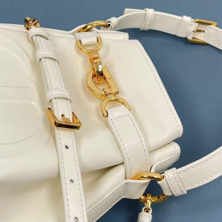 DIOR MEDIUM C EST DIOR BAG WHITE CD EMBOSSED CALFSKIN – DOB041