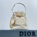 DIOR MEDIUM C EST DIOR BAG WHITE CD EMBOSSED CALFSKIN – DOB041