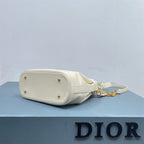 DIOR MEDIUM C EST DIOR BAG WHITE CD EMBOSSED CALFSKIN – DOB041