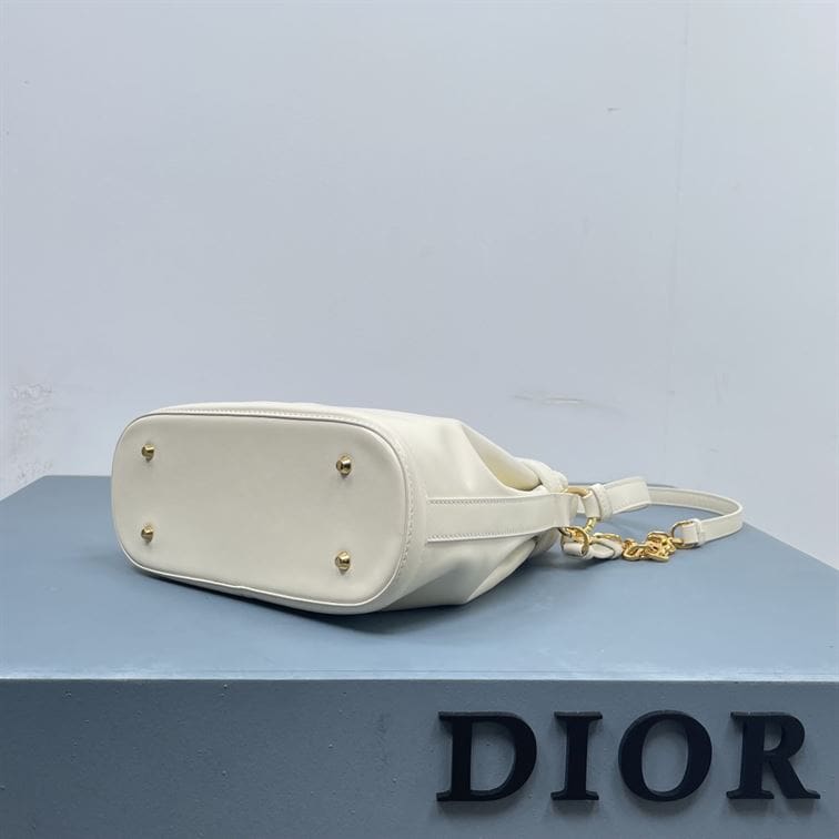 DIOR MEDIUM C EST DIOR BAG WHITE CD EMBOSSED CALFSKIN – DOB041