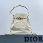DIOR MEDIUM C EST DIOR BAG WHITE CD EMBOSSED CALFSKIN – DOB041