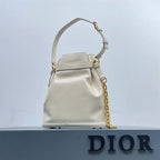 DIOR MEDIUM C EST DIOR BAG WHITE CD EMBOSSED CALFSKIN – DOB041