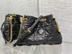 DIOR MEDIUM DIOR AMMI BAG BLACK SUPPLE MACROCANNAGE LAMBSKIN – DOB031