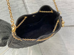 DIOR MEDIUM DIOR AMMI BAG BLACK SUPPLE MACROCANNAGE LAMBSKIN – DOB031