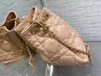 DIOR MEDIUM DIOR AMMI BAG SAND PINK SUPPLE MACROCANNAGE LAMBSKIN – DOB032
