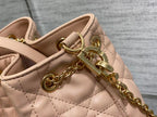 DIOR MEDIUM DIOR AMMI BAG SAND PINK SUPPLE MACROCANNAGE LAMBSKIN – DOB032