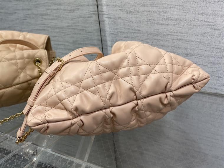 DIOR MEDIUM DIOR AMMI BAG SAND PINK SUPPLE MACROCANNAGE LAMBSKIN – DOB032