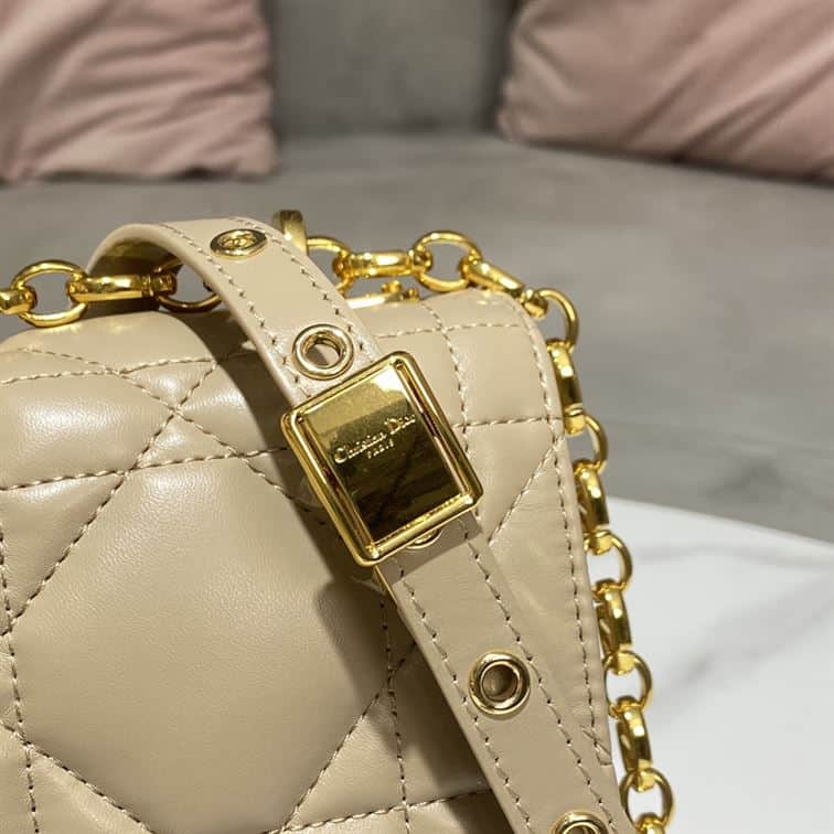 DIOR MEDIUM DIOR CARO BAG BEIGE QUILTED MACROCANNAGE CALFSKIN – DOB065