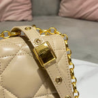 DIOR MEDIUM DIOR CARO BAG BEIGE QUILTED MACROCANNAGE CALFSKIN – DOB065