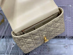 DIOR MEDIUM DIOR CARO BAG BEIGE SUPPLE CANNAGE CALFSKIN – DOB111