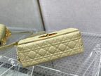 DIOR MEDIUM DIOR CARO BAG BEIGE SUPPLE CANNAGE CALFSKIN – DOB111
