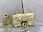 DIOR MEDIUM DIOR CARO BAG BEIGE SUPPLE CANNAGE CALFSKIN – DOB111