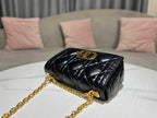 DIOR MEDIUM DIOR CARO BAG BLACK QUILTED MACROCANNAGE CALFSKIN – DOB061