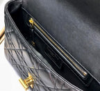 DIOR MEDIUM DIOR CARO BAG BLACK SUPPLE CANNAGE CALFSKIN – DOB013