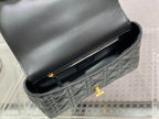 DIOR MEDIUM DIOR CARO BAG BLACK SUPPLE CANNAGE CALFSKIN – DOB106