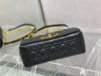 DIOR MEDIUM DIOR CARO BAG BLACK SUPPLE CANNAGE CALFSKIN – DOB106