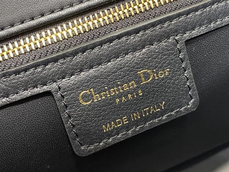 DIOR MEDIUM DIOR CARO BAG BLACK SUPPLE CANNAGE CALFSKIN – DOB106