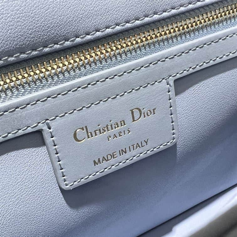 DIOR MEDIUM DIOR CARO BAG BLUE QUILTED MACROCANNAGE CALFSKIN – DOB066
