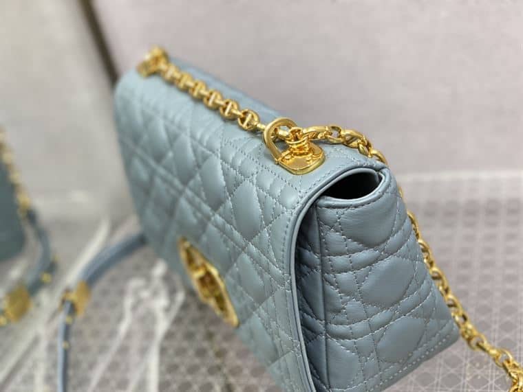 DIOR MEDIUM DIOR CARO BAG BLUE SUPPLE CANNAGE CALFSKIN – DOB108