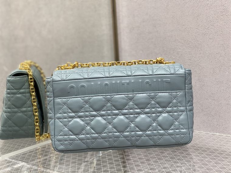 DIOR MEDIUM DIOR CARO BAG BLUE SUPPLE CANNAGE CALFSKIN – DOB108