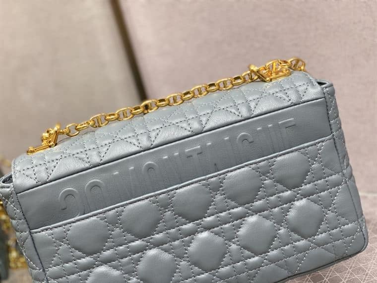 DIOR MEDIUM DIOR CARO BAG BLUE SUPPLE CANNAGE CALFSKIN – DOB108