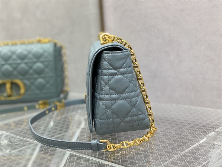 DIOR MEDIUM DIOR CARO BAG BLUE SUPPLE CANNAGE CALFSKIN – DOB108