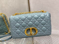 DIOR MEDIUM DIOR CARO BAG BLUE SUPPLE CANNAGE CALFSKIN – DOB108