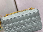 DIOR MEDIUM DIOR CARO BAG ETHEREAL GRAY SUPPLE CANNAGE CALFSKIN – DOB110