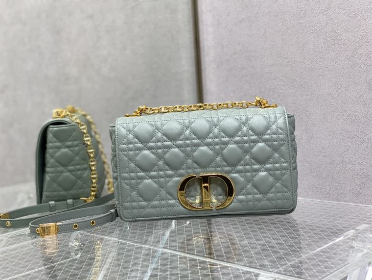 DIOR MEDIUM DIOR CARO BAG ETHEREAL GRAY SUPPLE CANNAGE CALFSKIN – DOB110