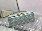 DIOR MEDIUM DIOR CARO BAG ETHEREAL GRAY SUPPLE CANNAGE CALFSKIN – DOB110