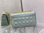 DIOR MEDIUM DIOR CARO BAG ETHEREAL GRAY SUPPLE CANNAGE CALFSKIN – DOB110