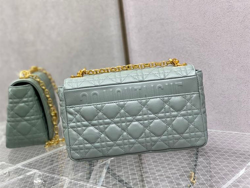 DIOR MEDIUM DIOR CARO BAG ETHEREAL GRAY SUPPLE CANNAGE CALFSKIN – DOB110