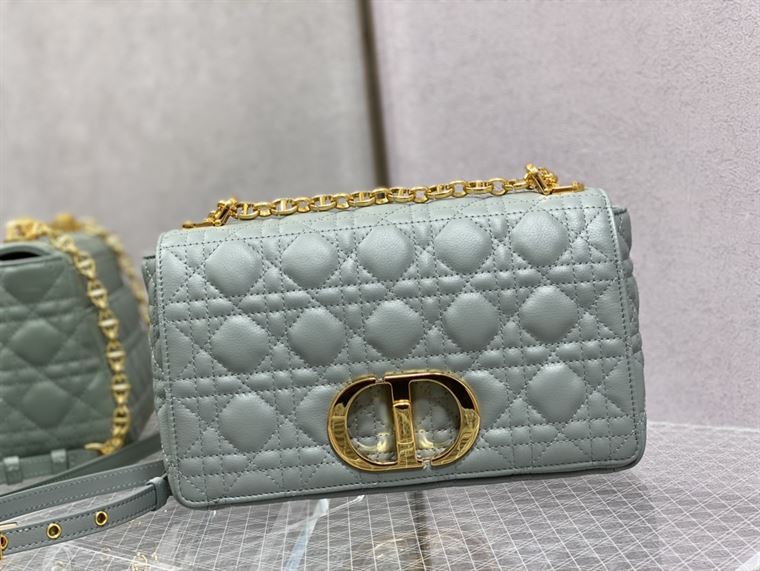 DIOR MEDIUM DIOR CARO BAG ETHEREAL GRAY SUPPLE CANNAGE CALFSKIN – DOB110