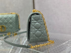 DIOR MEDIUM DIOR CARO BAG ETHEREAL GRAY SUPPLE CANNAGE CALFSKIN – DOB110