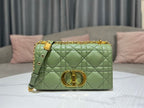 DIOR MEDIUM DIOR CARO BAG GREEN QUILTED MACROCANNAGE CALFSKIN – DOB064