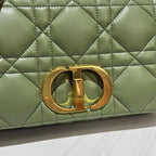 DIOR MEDIUM DIOR CARO BAG GREEN QUILTED MACROCANNAGE CALFSKIN – DOB064