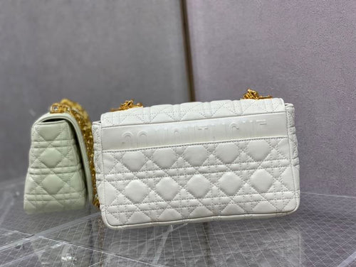 DIOR MEDIUM DIOR CARO BAG IVORY SUPPLE CANNAGE CALFSKIN – DOB107