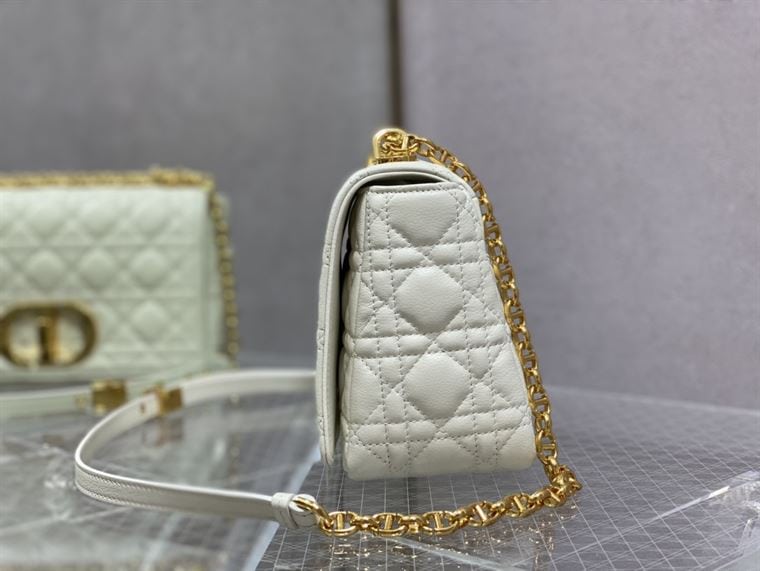 DIOR MEDIUM DIOR CARO BAG IVORY SUPPLE CANNAGE CALFSKIN – DOB107