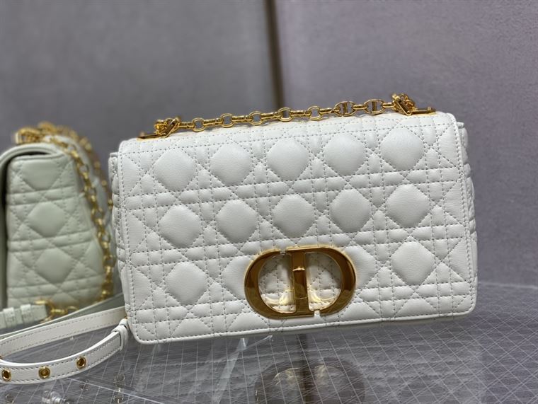 DIOR MEDIUM DIOR CARO BAG IVORY SUPPLE CANNAGE CALFSKIN – DOB107
