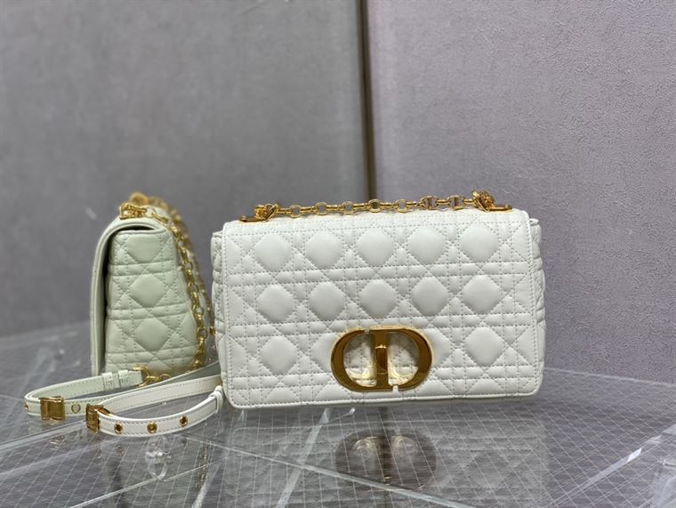 DIOR MEDIUM DIOR CARO BAG IVORY SUPPLE CANNAGE CALFSKIN – DOB107