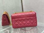 DIOR MEDIUM DIOR CARO BAG PINK SUPPLE CANNAGE CALFSKIN – DOB109