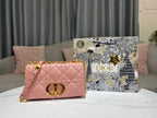 DIOR MEDIUM DIOR CARO BAG ROSE DES VENTS QUILTED MACROCANNAGE CALFSKIN – DOB063