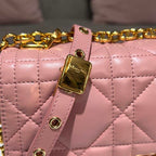 DIOR MEDIUM DIOR CARO BAG ROSE DES VENTS QUILTED MACROCANNAGE CALFSKIN – DOB063